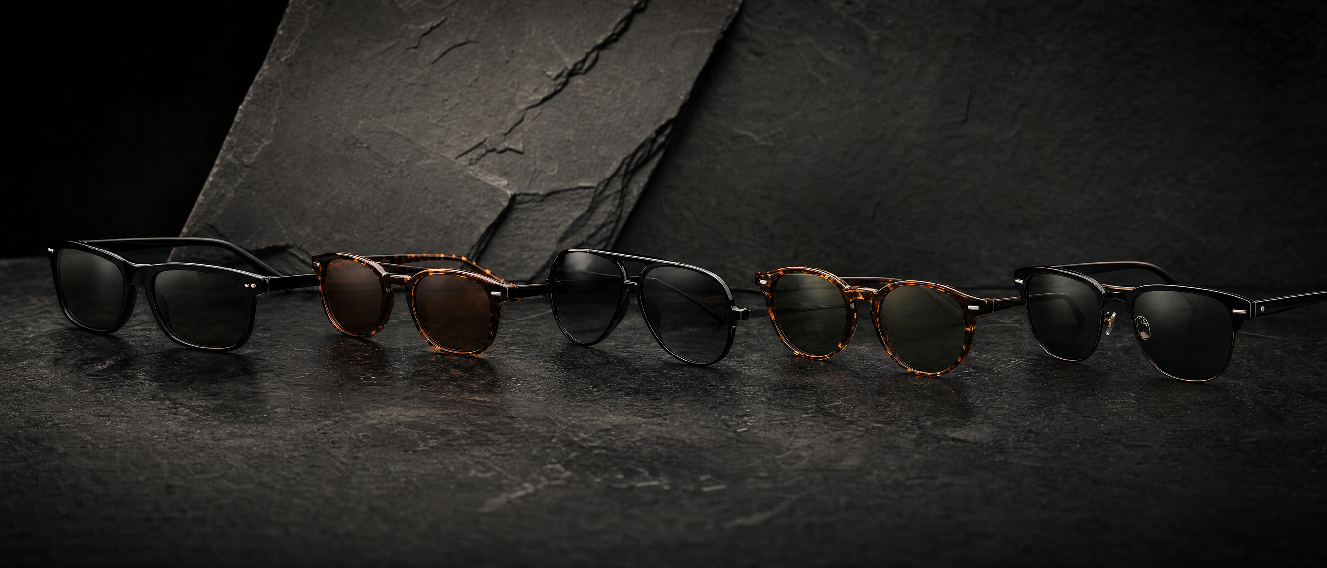 Sélection de lunettes de soleil homme en monture noire et écaille – Sunrise Ibiza