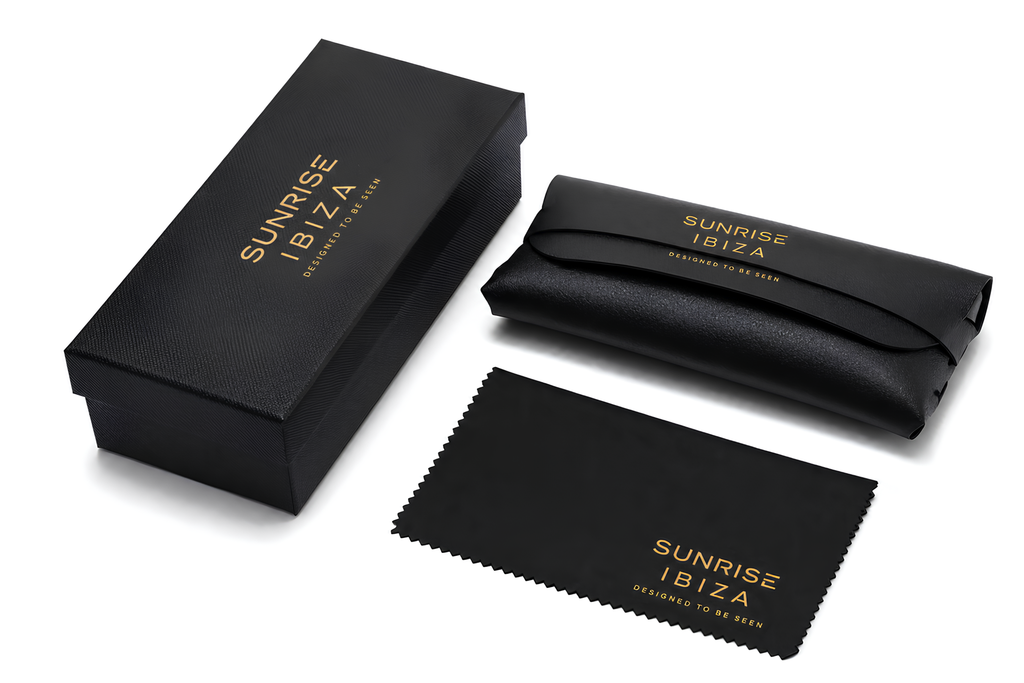 Étuis à lunettes Sunrise Ibiza, ensemble d'accessoires fourni avec les lunettes de soleil